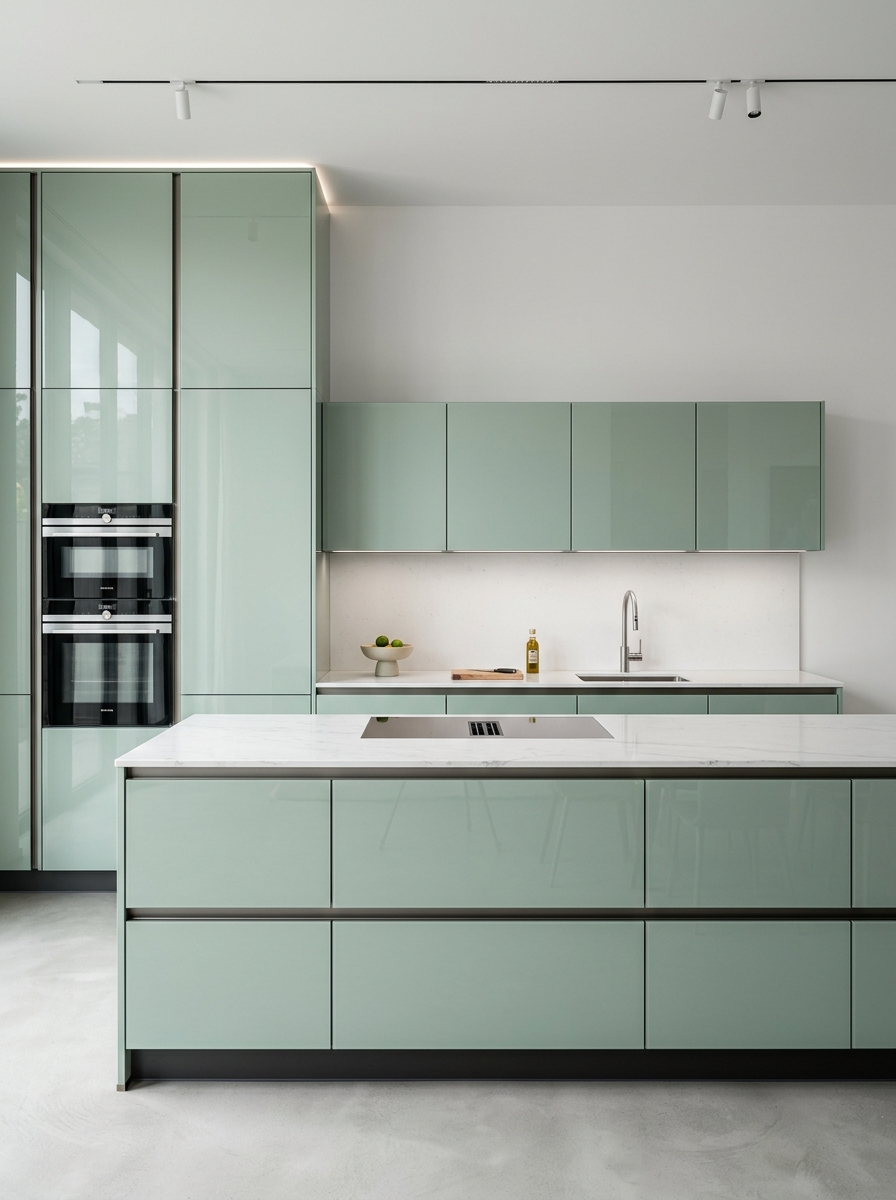 Mint Green Crystal Glass Kitchen by Zucker